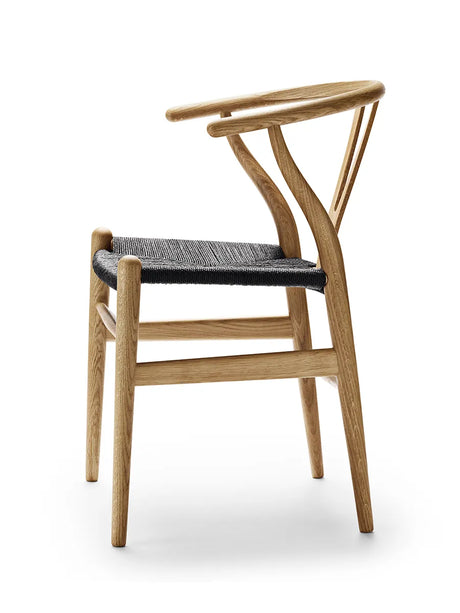 Y-stol CH24, oljad ek med svart flätning av Hans J. Wegner - 2 - Jacobsen Plus