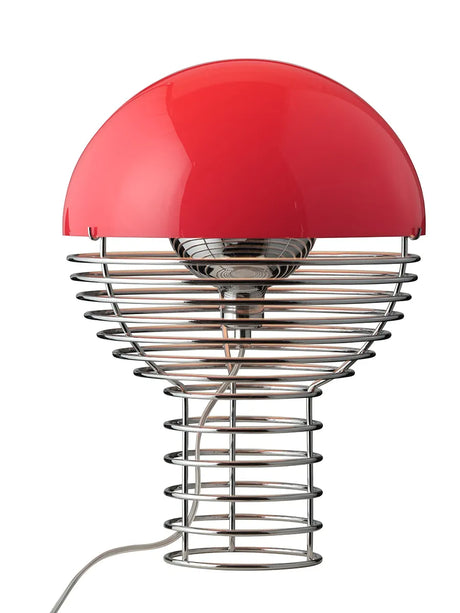 Wire Bordslampa Ø30, röd av Verner Panton - Jacobsen Plus