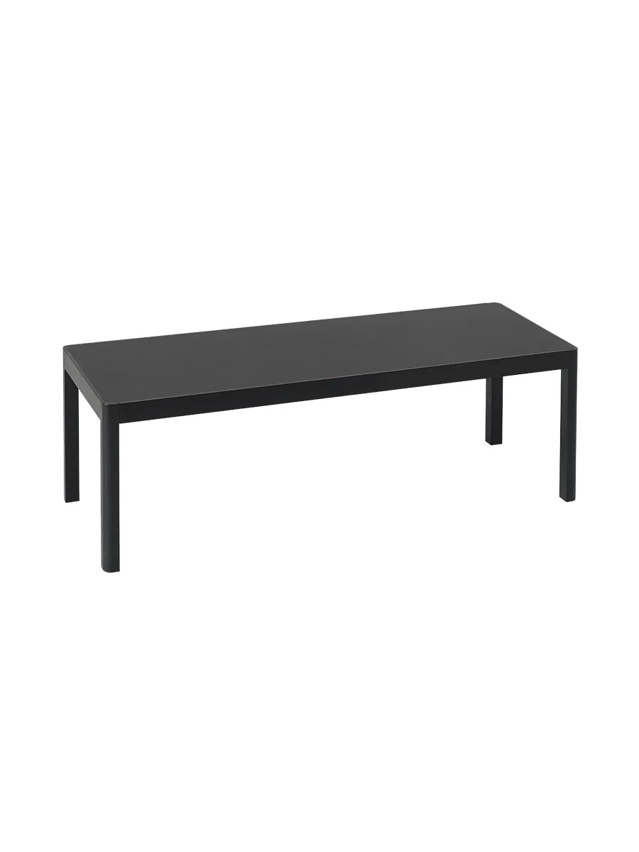 Workshop soffbord från Muuto - 120 x 43 cm / Black linoleum - black oak - Jacobsen Plus