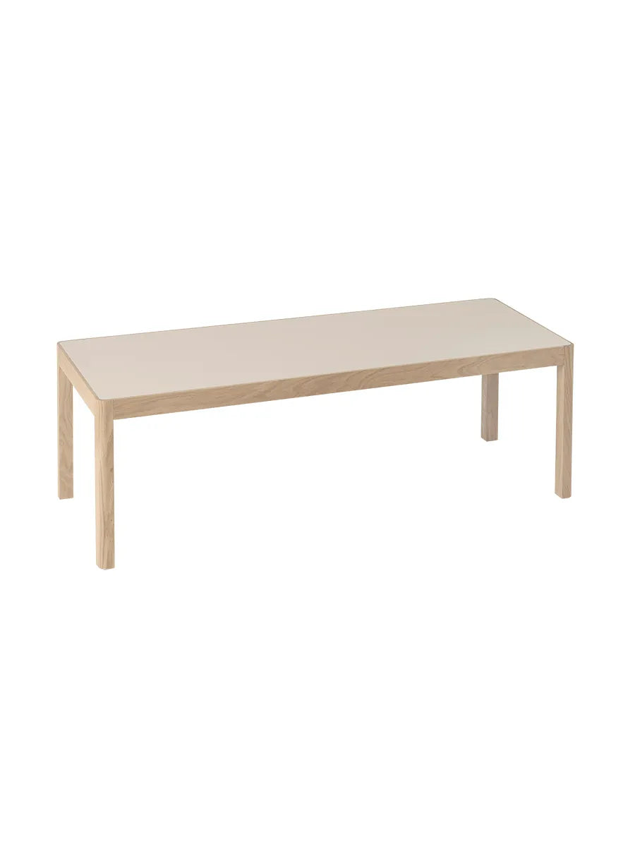 Workshop soffbord från Muuto - 120 x 43 cm / Warm grey linoleum - Oak - Jacobsen Plus