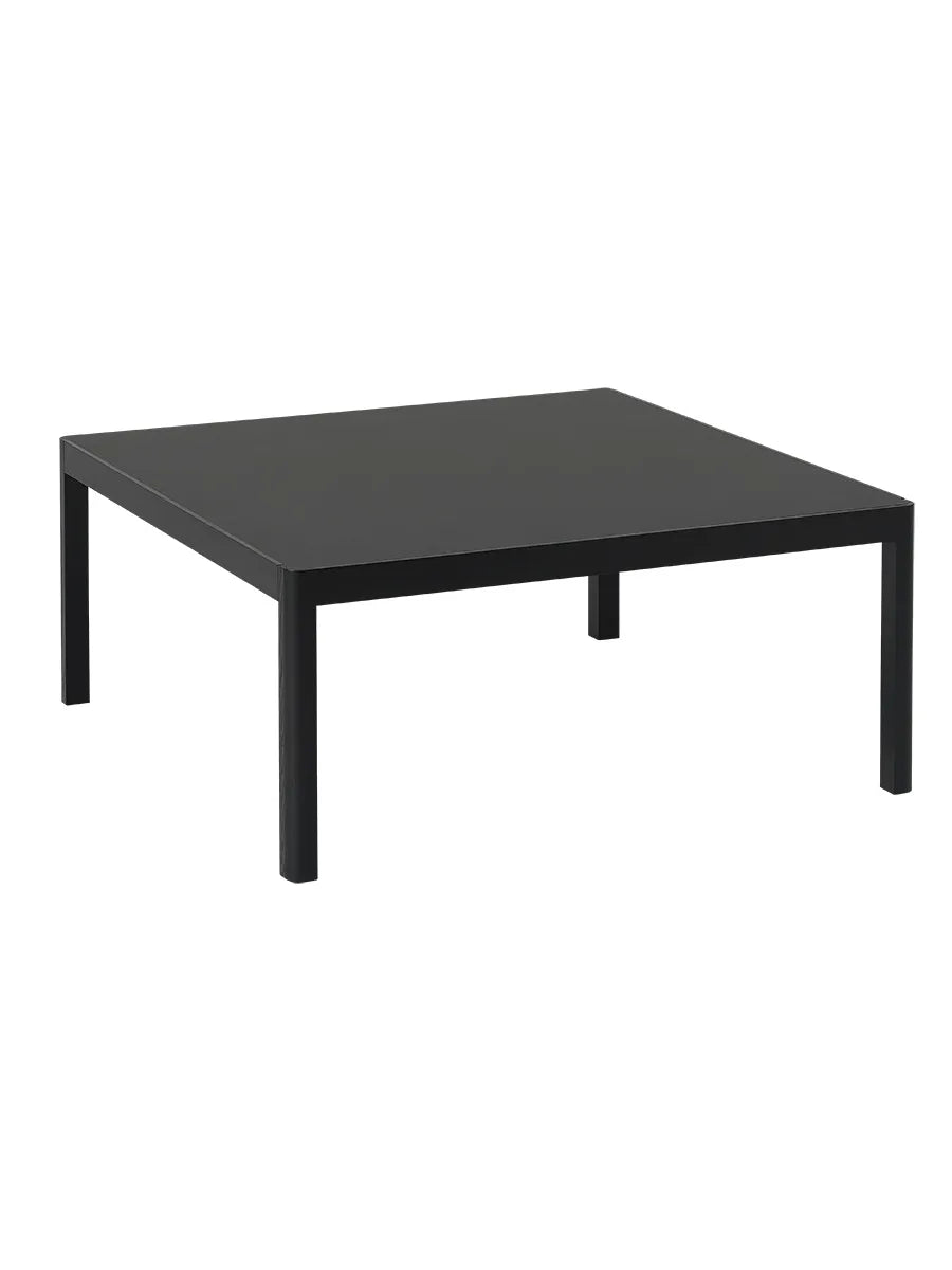 Workshop soffbord från Muuto - 86 x 86 cm / Black linoleum - black oak - Jacobsen Plus