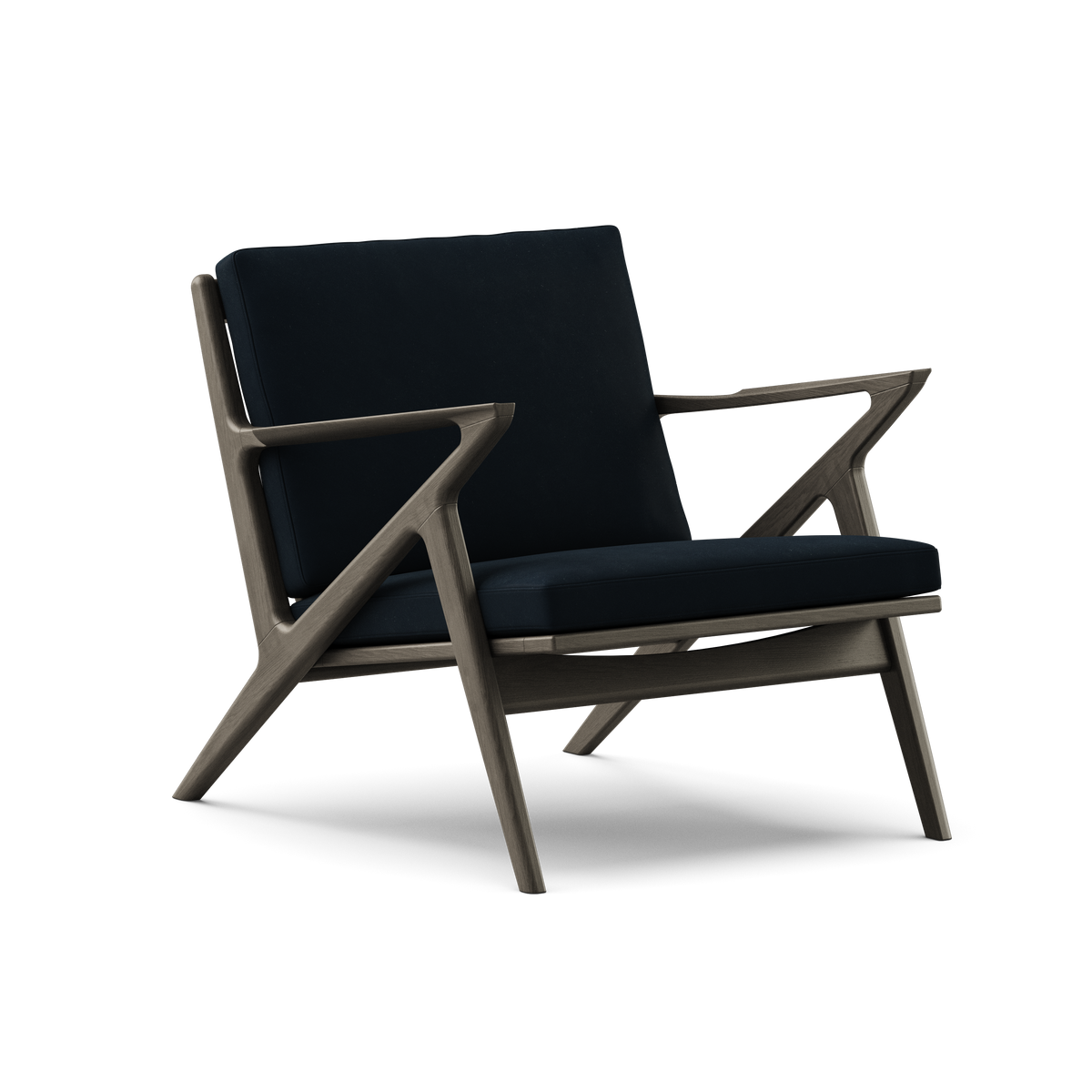 Z Chair, svartlackerad ek från DK3 - Sortlakeret eg - Alpaca 1108 - Jacobsen Plus