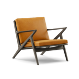 Z Chair, svartlackerad ek från DK3 - Sortlakeret eg - Cognac Pelle læder - Jacobsen Plus