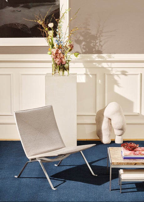 PK22 Loungestol, canvas-tyg av Poul Kjærholm - Black - Jacobsen Plus