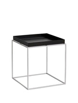 Tray Table Medium 40x40, silikonbelagt stålunderrede från HAY - Black - Jacobsen Plus