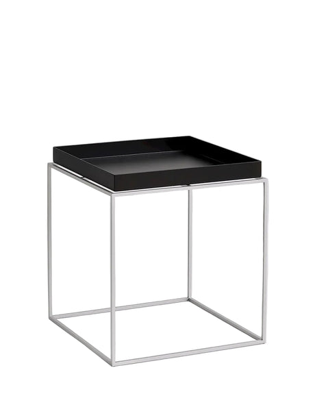 Tray Table Medium 40x40, silikonbelagt stålunderrede från HAY - Chocolate - Jacobsen Plus