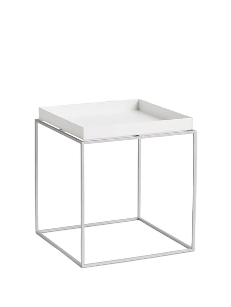 Tray Table Medium 40x40, silikonbelagt stålunderrede från HAY - Chocolate - Jacobsen Plus