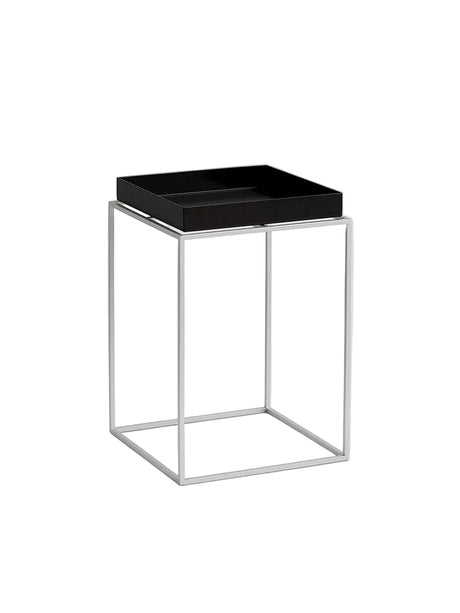 Tray Table, liten och hög, 30x30, silikonbelagt stålunderrede från HAY - Black - Jacobsen Plus