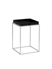 Tray Table, liten och hög, 30x30, silikonbelagt stålunderrede från HAY