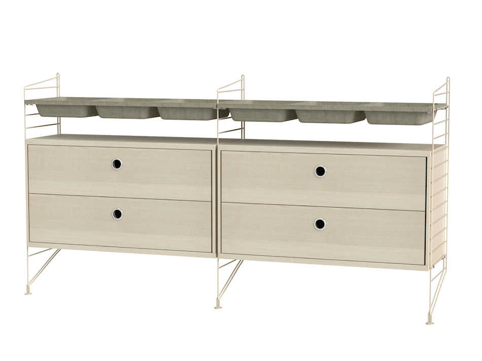 Sovrum, bundle G från String - Beige - ask - Jacobsen Plus