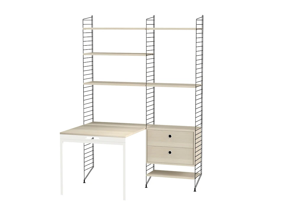 Kontor, paket E från String - Svart - ask - Jacobsen Plus