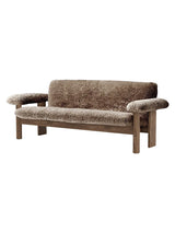 Brasilia Soffa, Fårskinn från Audo Copenhagen - Sahara - Walnut - Jacobsen Plus