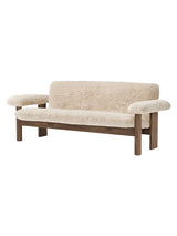 Brasilia Soffa, Fårskinn från Audo Copenhagen - Moonlight - Walnut - Jacobsen Plus