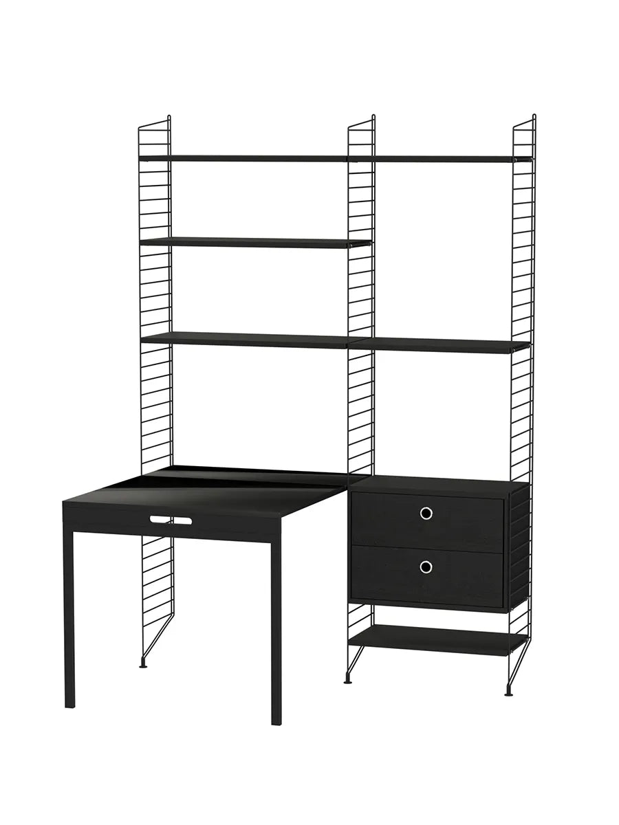 Kontor, paket E från String - Svart - svart ask - Jacobsen Plus