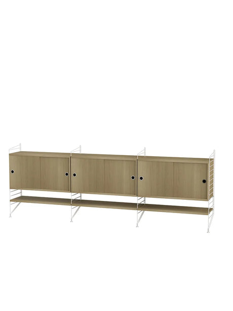 Bokhylla, Living room F från String - Ek - vit - Jacobsen Plus