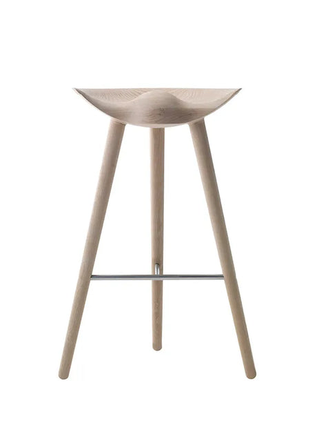 ML42 Barstol 77 cm från Audo Copenhagen - Brun olieret eg - stål - Jacobsen Plus