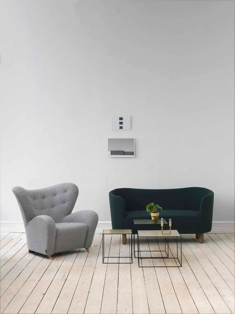 Den Trötta Mannen Fåtölj från Audo Copenhagen - Natural Oak - Sheepskin Moonlight - Jacobsen Plus