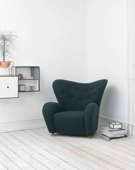 Den Trötta Mannen Fåtölj från Audo Copenhagen - Natural Oak - Sheepskin Moonlight - Jacobsen Plus