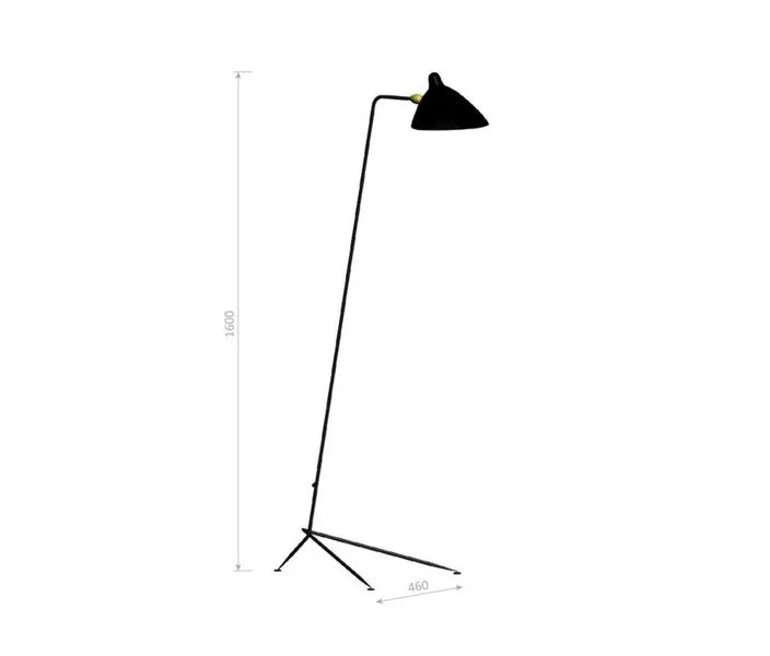 Golvlampa med 1 lamphuvud/arm av Serge Mouille - 3 - Jacobsen Plus