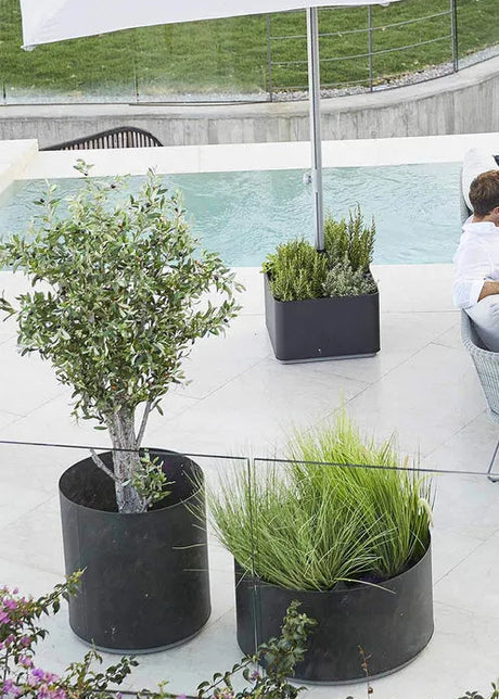 Grow Planteringslåda, medium från Cane-line - Dark green-Taupe - Jacobsen Plus