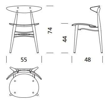CH33 Stolen av Hans J. Wegner - Bok / Stofgruppe 1 / Såpa - Jacobsen Plus