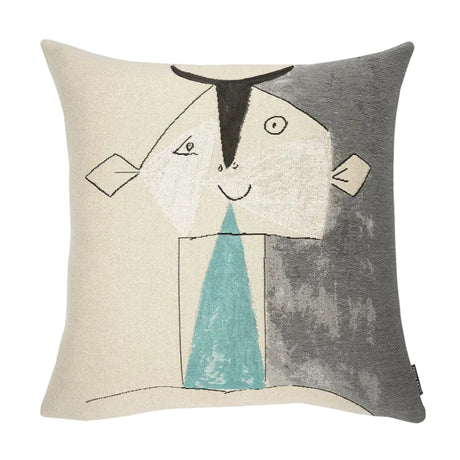 Picasso Tete de Faune Sur Fond Gris Argent Kudde från Poulin Design - 1 - Jacobsen Plus