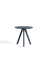 Copenhague CPH20 Soffbord, Ø50 cm från Hay - Deep Blue lakeret eg / Smokey Blue linoleum - Jacobsen Plus