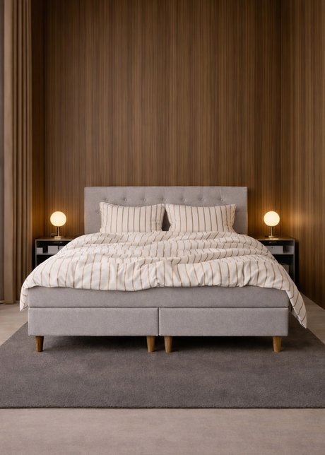 Jacobsen Plus Beds – Kontinentalsäng, Sand - 180 x 200 cm / Medium-medium - Jacobsen Plus