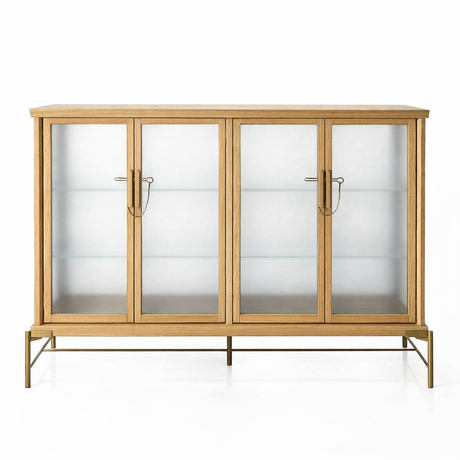 Dowry I skåp, ek, frostat Glas från Stellar Works - Jacobsen Plus