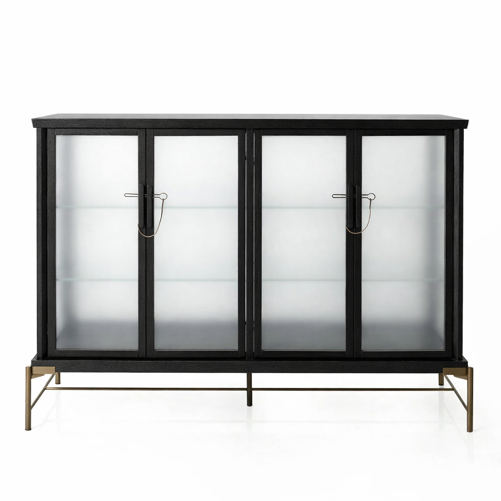 Dowry I skåp, Onyx ek, frostat glas från Stellar Works - 1 - Jacobsen Plus