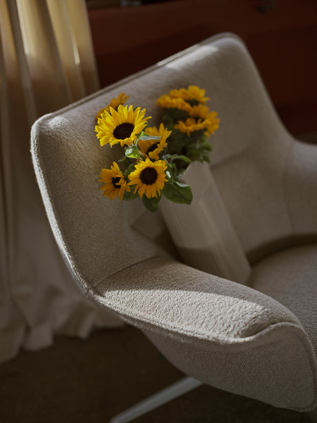 Doze Loungefåtölj med låg rygg, Ocean 80/textil, Tube base från Muuto - Swivel Base - Jacobsen Plus