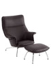 Doze Lounge Chair inkl. Fotpall, easy läder root från Muuto