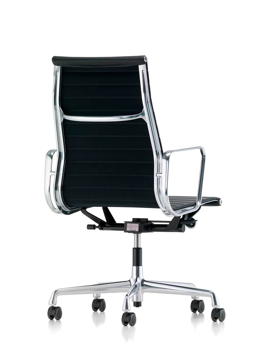 Aluminium Chair EA 119 Kontorsstol, svart läder från Vitra - 3 - Jacobsen Plus