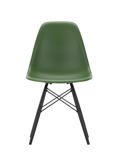 Eames Plastic Side Chair DSW, svartlackerat lönnträ från Vitra - Mustard - Jacobsen Plus