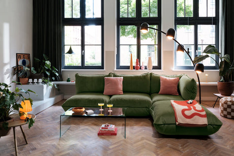 King-kuddar, inomhus från Fatboy - Velvet Recycled Deep Green - Jacobsen Plus