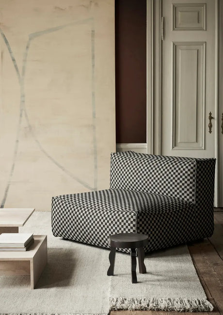 Catena Soffa Center S100 Check, sand/svart från Ferm Living - 2 - Jacobsen Plus