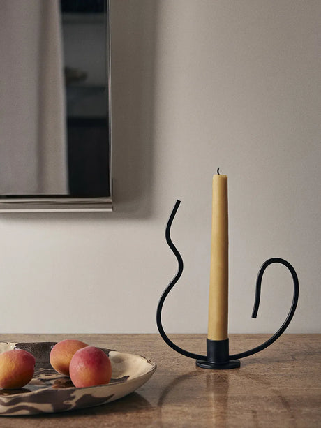 Valse ljusstake, låg från Ferm Living - Black - Jacobsen Plus