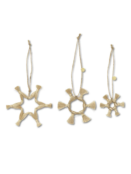 Jute Stars, set med 3 st. från Ferm Living - Jacobsen Plus