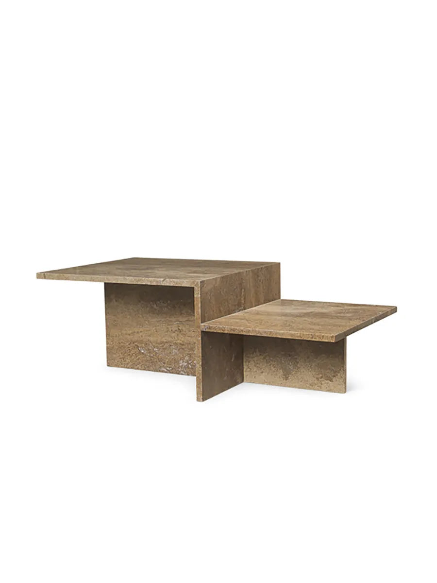 Distinct soffbord, mörkbrun Travertin från Ferm Living - 1 - Jacobsen Plus