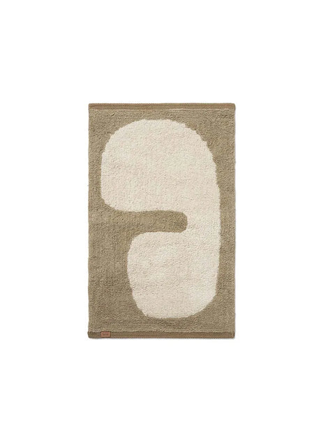 Lay Tvättbar matta från Ferm Living - Dark taupe - Off-white - Jacobsen Plus