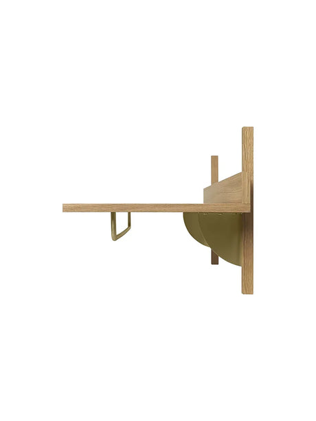 Sector Rack Shelf, ek från Ferm Living - Ek m-messing - Jacobsen Plus
