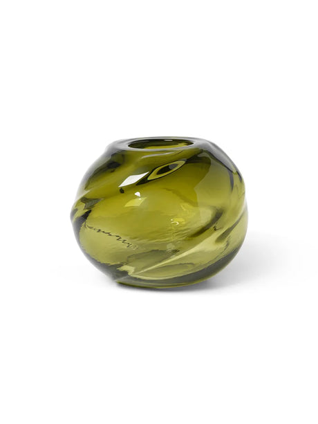 Water Swirl vase, Round från Ferm Living - Moss green - Jacobsen Plus