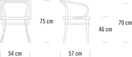 209 Armstol, bok från Thonet - 4 - Jacobsen Plus