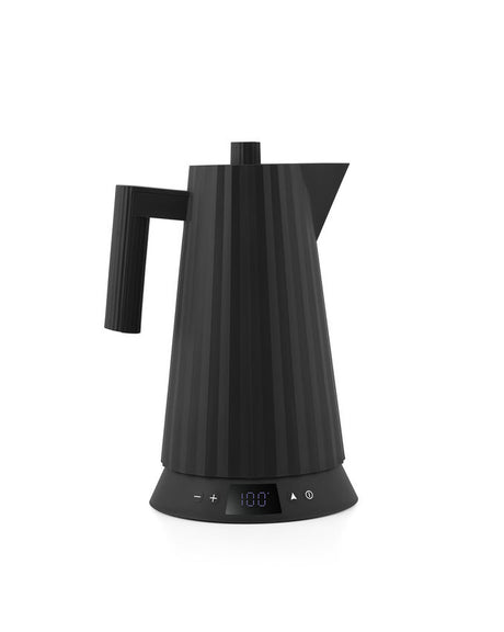 Plissé elektrisk vattenkokare med temperaturkontroll 1,7 l från Alessi - Svart - Jacobsen Plus