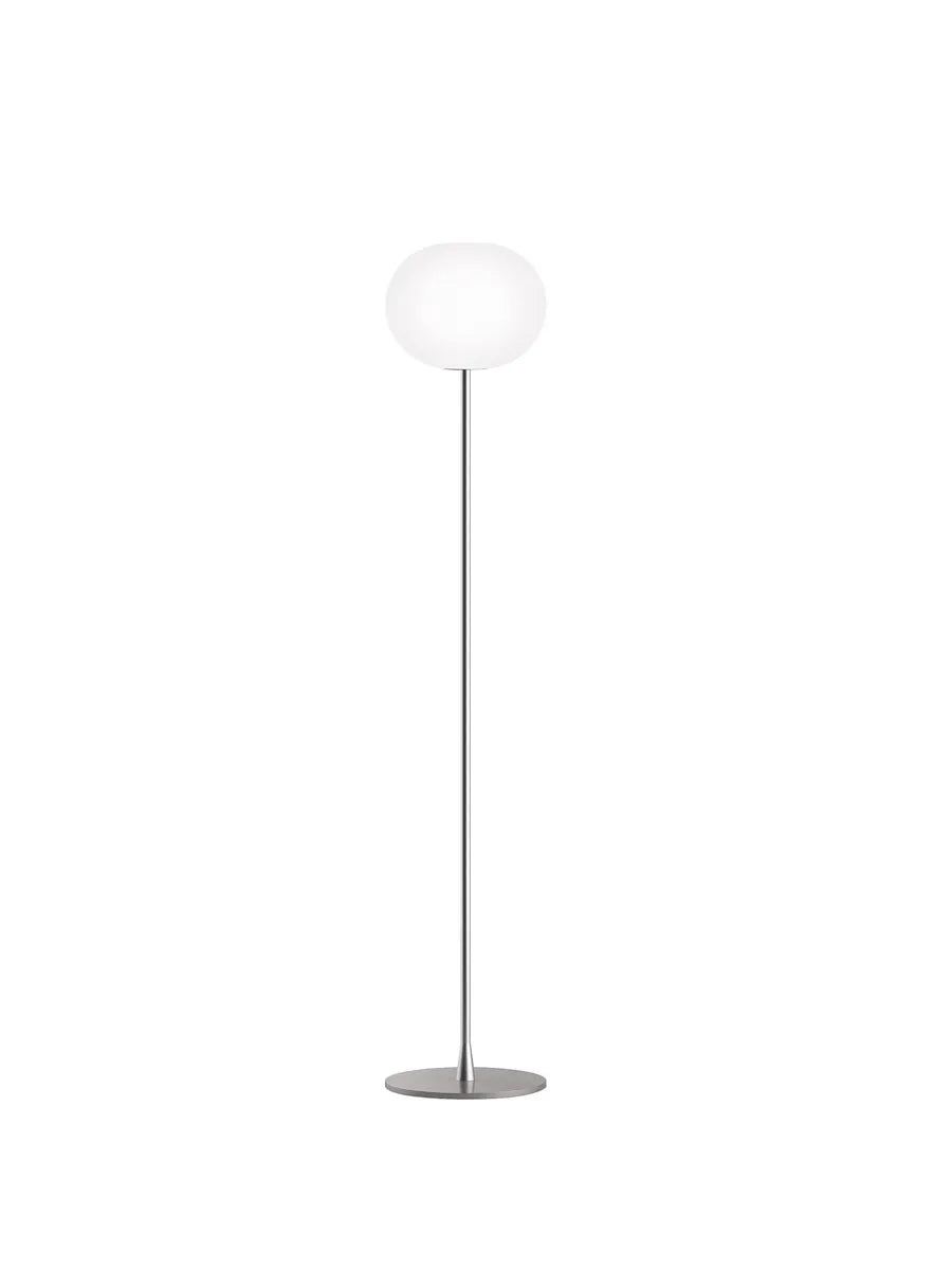 Glo-Ball F, Silver golvlampa från Flos - F1: Ø: 330 x H: 1350 mm - Jacobsen Plus