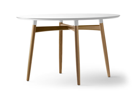 BA103 Preludia matbord, vit laminat, oljad ek från Carl Hansen & Søn - Jacobsen Plus
