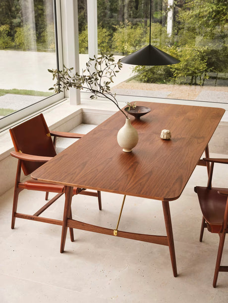 BM1160 Jaktbordet, 210 x 95 cm av Børge Mogensen - Ek - Hvidolie - Rostfri stål - Jacobsen Plus