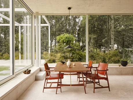 BM1160 Jaktbordet, 210 x 95 cm av Børge Mogensen - Ek - Hvidolie - Rostfri stål - Jacobsen Plus