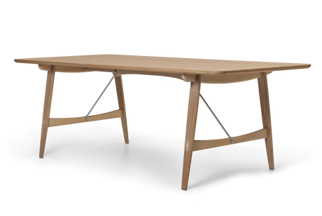 BM1160 Jaktbordet, 210 x 95 cm av Børge Mogensen - Ek - Hvidolie - Rostfri stål - Jacobsen Plus