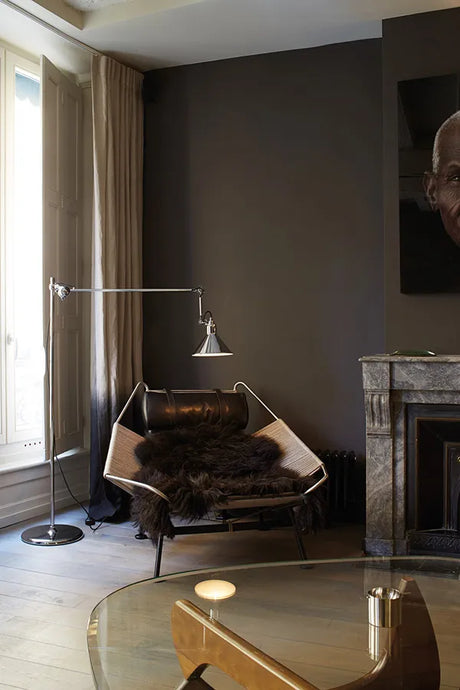 Nr. 215 golvlampa från Lampe Gras - Svart stel / Svart - Jacobsen Plus